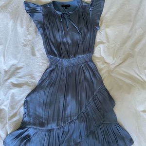 Blue flutter sleeve dress, like new.